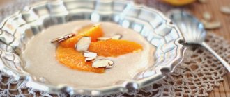 semolina porridge with filling